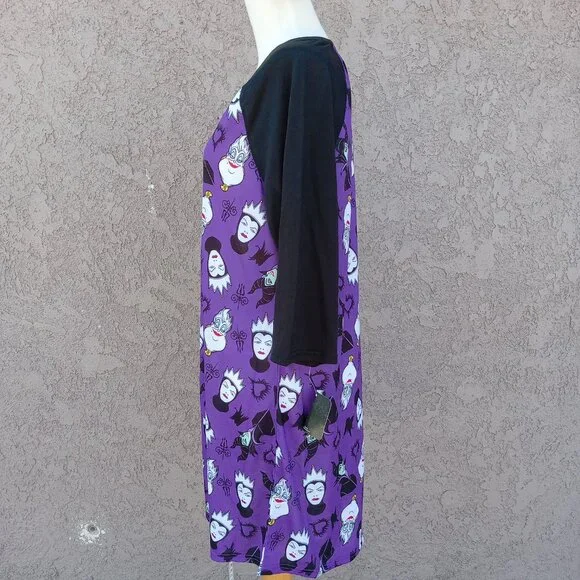 Disney Villans Women's 3/4 Sleeve Dorm Nightgown Pajamas - Picture 3 of 9